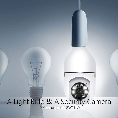 Pan Tilt Security Light Camera With Full HD 1080P Wireless WiFi IP Surveillance Motion Detection Siren Alarm Night Vision