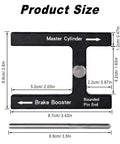 Heavy Duty Brake Booster Adjustment Tool And Master Cylinder Depth Checker With Adjustable Push Rod Set For Fast Pedal Measurements Durable Anodized Aluminum Build showing product size and dimensions.