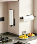 Boost Your Kitchen Game With This Hella Solid Two Pack Paper Towel Holder Using A Quick Self Adhesive Wall Mount Crafted From Premium Rust Proof Stainless Steel To Deliver A Secure Grip That Keeps Your Counters Tidy For Every Busy Weekend Cookout, featuring two paper towel holders in a stylish kitchen.