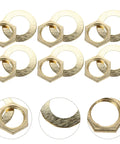 Go-To Clock Washer Set With Nuts And Rubber Rings, 20-Piece Metal Kit For Easy DIY Clock Repair And Mechanism Replacement, Durable Antiaging Materials For Lasting Performance. 20-piece brass washers and nuts set