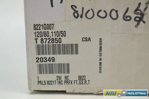 Label on a box showing specifications for Heavy Duty One Inch Npt Solenoid Valve For Water Control 5 To 150 Psi Range 120 Volt AC.