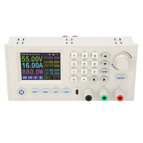 Front view of CNC DC-DC Boost Power Supply Module 6-70V To 0-60V Adjustable Step Up And Down Converter for lab projects