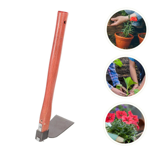 Heavy Duty Stainless Steel Garden Hoe With Ergonomic Wooden Handle Lightweight Planting Tool for weeding and soil loosening