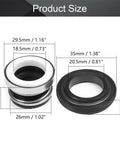 Two Pack 17mm Internal Diameter Shaft Seal Replacement Made From Alloy And Plastic 103-17 For Pump Shafts Water Pumps Spa Pools Works In Water Oil And Mildly Corrosive Fluids, size diagram