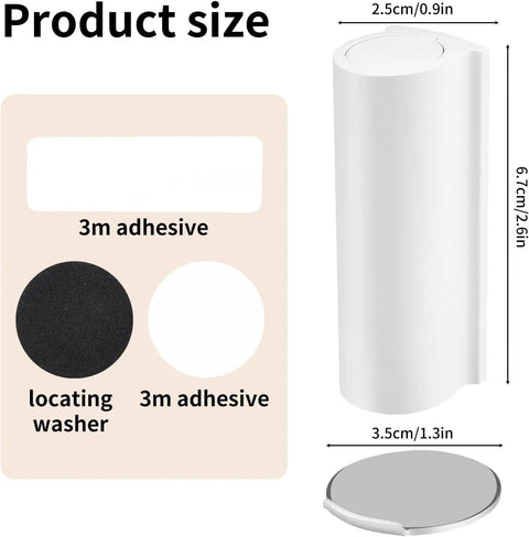 Heavy Duty Door Stopper Stainless Steel No Drilling Wedge Stopper Keeps Doors Open Even In Windy Weather For Home Office Garage Workshop Great For Homes Shops And More Easy Install with dimensions and adhesive shown