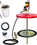 Air Powered Grease Pump For 55 Gallon Drums With 16 Foot Tubing Drum Cover Follower Plate And Gun High Pressure 50 To 1