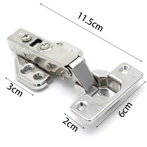20 Piece Stainless Steel Hydraulic Cabinet Door Hinges Set With Cushioned Soft Close Dampers for Quiet Safe Kitchen Cabinets