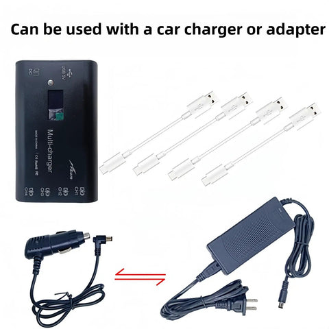 4 In 1 Drone Battery Charger Hub For Atom SE All In One Fast Charging Station with car charger and adapter connections