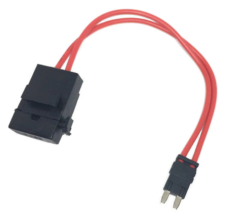 Mini ATM Style Fuse Holder Connector For ECU Repair, 32V 20A 16 Gauge Red Wire Cable, Easy Tap And Test Automotive Circuits.