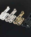 Stainless Steel Thicker Door Lock Sliding Gate Latch Wooden Garden Shed in black, white, silver, and brass finishes.
