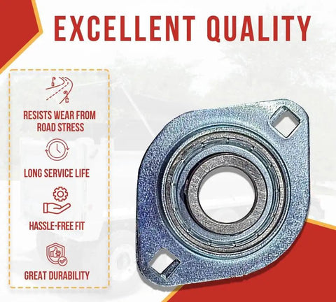 Three Quarter Inch Shaft Axle Bearing With Flanges For Dump Truck Tarp Systems Two Pack Aluminum Pillow Block Bearing, durability.