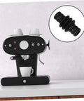 Black espresso machine with a Barista Grade Heatproof Rubber Steam Wand Sleeve For Espresso Machines shown in detail inset.