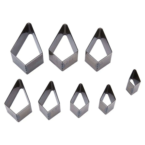 8 Piece Leather Punch Die Set Diamond Shaped Holes For Leather Craft Dope High Carbon Steel Cutting Dies Hollow Punch Cutter Tool