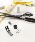 Heavy Duty Pro Grade Bobbin Case Spring And Replacement Needle Plate Screws For Sewing Machines, with scissors and tape measure