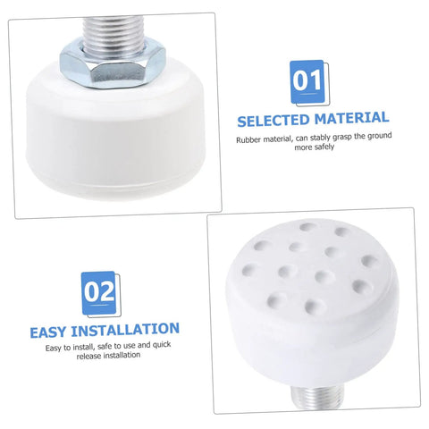 Rubber Brake Block Stopper Kit For Roller Skates and Quad Skates with metal bolt and white rubber toe stop design.
