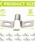 Terminal Block Jumper Wires Tension Clip Kit, 10 Pack, 30A Compatible shown in stainless steel with product dimensions