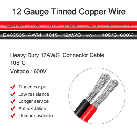 12 AWG tinned copper wire for 2 Pin Waterproof Automotive Connector With 12 AWG Cable Wire 2 Way DT Electrical Plug Wiring Harness