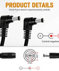 Product details of 6 Way Daisy Chain Guitar Pedal Power Supply For Pedalboard 9V DC 1A Output With Noise Isolation And 9W Rating