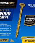 Premium Exterior Wood Screws For Decking And Outdoor Projects Built Tough Bronze Finish Size Nine By Two And A Half Inch