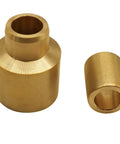 Brass shift shaft bushings set for MerCruiser stern drives; front view shows large flange bushing and small sleeve
