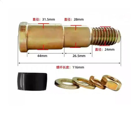 Heavy Duty 1 Set FCL Pin Bolt And Rubber Shaft Bushing Kit Size M20 X 85 with dimensions and components shown for machinery use.