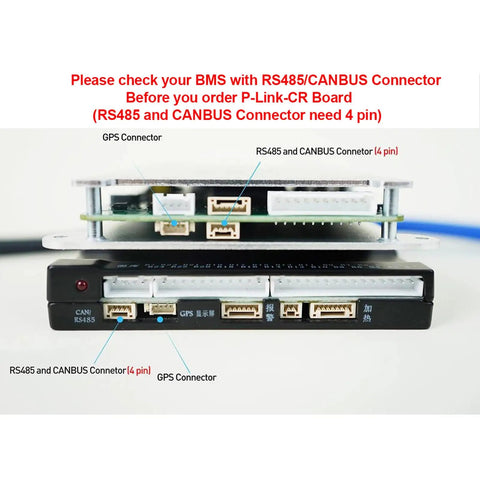 Premium Communication Interface Board For Smart Bms delivering clear connector details for GPS and RS485 connections.