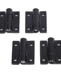 Beefy Adjustable Torque Damping Hinge Set Of 4 Zinc Alloy Flat 360 Degree Positioning Black 26x22MM for Furniture