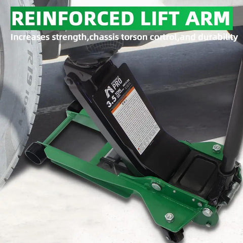 Low Profile Floor Jack Featuring Dual Pump Quick Punch Lift And Rugged Steel Construction For Tough Daily Garage Tasks And Smooth Easy Rolling Up To Three Ton Payload