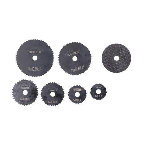 Six saw blades and grinding wheel for PVC Pipe Internal Cutter For Tight Spaces Built Tough Metal Construction Heavy Duty Cutting Tool Set