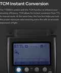 TT685II-C Canon Speedlite Flash E TTL High Speed Sync With 2.4G Wireless X System display screen close-up showing settings