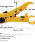Pro Grade Coax Cable Crimping Kit With Adjustable Tool For RG6 RG59 RG7 RG11 Compression Connectors Includes Wire Stripper