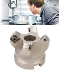 Four-flute face milling cutter, silver metal, CNC tool for SEKT1204 spindle
