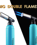 Big Butane Torch With Adjustable Double Flames Refillable Blow Torch For Soldering Welding Baking DIY Crafts Industrial