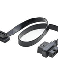 Right Angle OBD II OBD2 16 Pin Splitter Extension Cable 1 Male to 2 Female, ultra flat low profile extender, 60cm length