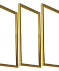 Rock Solid Metal Shelf Brackets, 12 By 20 Inch Ceiling Mount Support Rails With Screws, Knockout Gold Storage Braces, 3 Pack