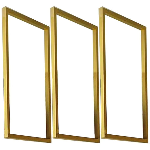 Rock Solid Metal Shelf Brackets, 12 By 20 Inch Ceiling Mount Support Rails With Screws, Knockout Gold Storage Braces, 3 Pack