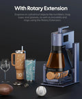 LP5 20W Dual Laser Engraver And Cutter Pro Grade For Metal Wood Glass with rotary extension and engraved mugs and glassware.