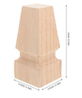 Solid Wood Furniture Legs 4 Piece Set Carved Square Replacement Feet Sturdy Support for Tables Cabinets Sofas and Desks
