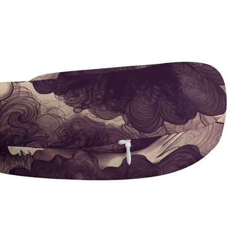 Side view of U Shaped Memory Foam Travel Neck Pillow For Black Women With Afro Textured Hair Super Cozy Support To Relieve Fatigue