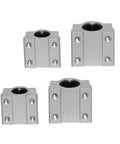 Badass Universal Linear Motion Ball Bearing Slide Block Bushing For CNC 3D Printer Shaft Guide Tough Aluminum Housing in multiple sizes