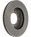 Angled front view of Centric 121.50017 C-Tek front brake rotor for Hyundai/Kia with hub mounting holes.