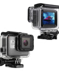 Waterproof GoPro Case for Hero 7 Black, Hero 6 Black, Hero 5 Black, and Hero (2018) Underwater Housing 147ft 45m front view