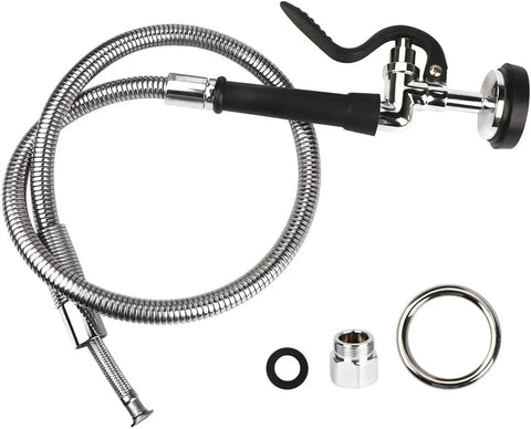 Pre Rinse Hose With Spray Valve 44 Inch Flexible Stainless Steel Hose And Sprayer Nozzle Head Replacement Kit For Commercial Kitchen