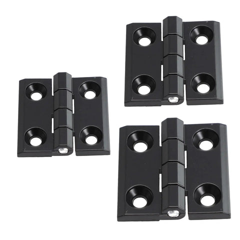 Rotating Concealed Hinges For Doors And Cabinets, Black Butt Hinge Made From Zinc Alloy, 60mm, shown in black finish