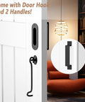 Sliding Barn Door Hardware Kit Six Point Six Foot Heavy Duty Rail System With Quiet Smooth Operation Includes Door Hook And Two Handles