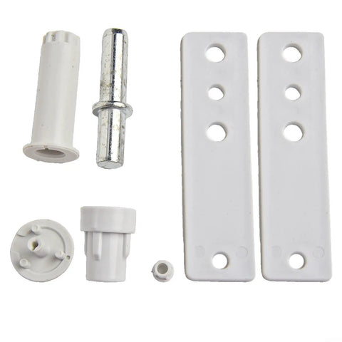 Components of Adjustable 3D Door Hinge With Silent Buffer Aluminum Profile, white finish, for internal external door use