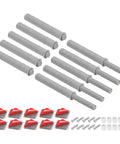 Magnetic Push Latch Cabinet Hardware Pack Of 10 Pcs No Fuss 4.21 Inch Push To Open Door Latches Grey Plastic