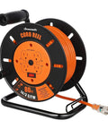 80 Ft Heavy Duty Retractable Extension Cord Reel With 4 Grounded Outlets, 13A Circuit Breaker, SJTW 14/3 Outdoor Indoor Cord