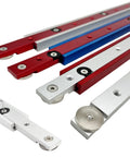 Rugged 300mm Miter Bar and 400mm T Track Set for Table Saw with predrilled holes, aluminum construction, smooth glide sled rail system