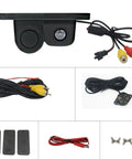 2 In 1 Backup Cam And Parking Sensor Kit With Waterproof HD Reversing Cam Rear View Display And Sound Alarm Parking Assistant
